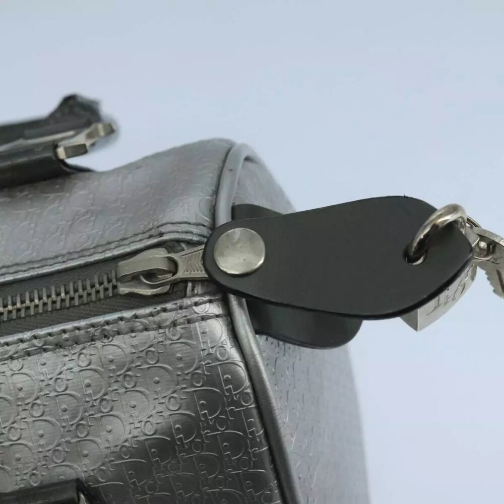 Christian Dior Trotter Canvas Hand Bag Silver Auth - Picture 8 of 16